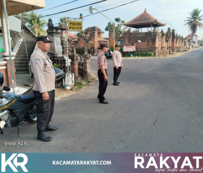 
					*Cegah Kemacetan Polsek Marga Strong Point Pagi