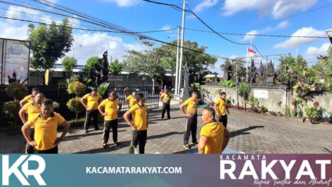 
					Polsek Tabanan gelar olahraga pagi melaluli program Gercep
