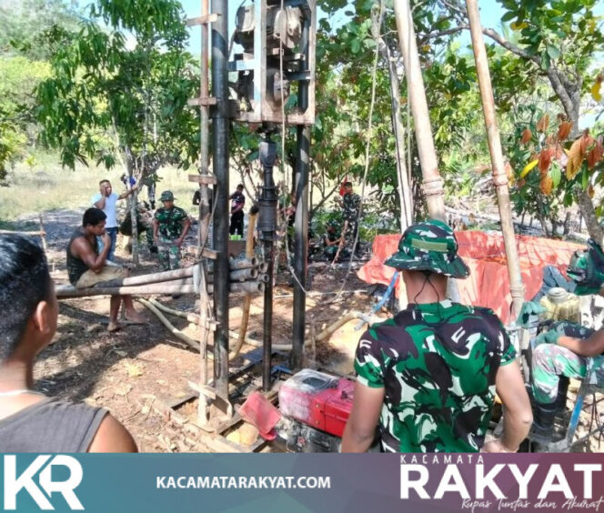 
					Demi kebutuhan Air Bersih Untuk Masyarakat Desa lingo Lango Satgas TMMD Terus Bekerja